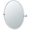 Gatco Charlotte 28-1/2 in. Large Framed Oval Mirror in Polished Chrome