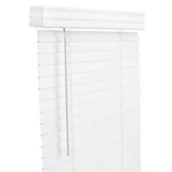 Lotus & Windoware, Inc. 58 x 60 in. Faux Wood Cordless Blind in White