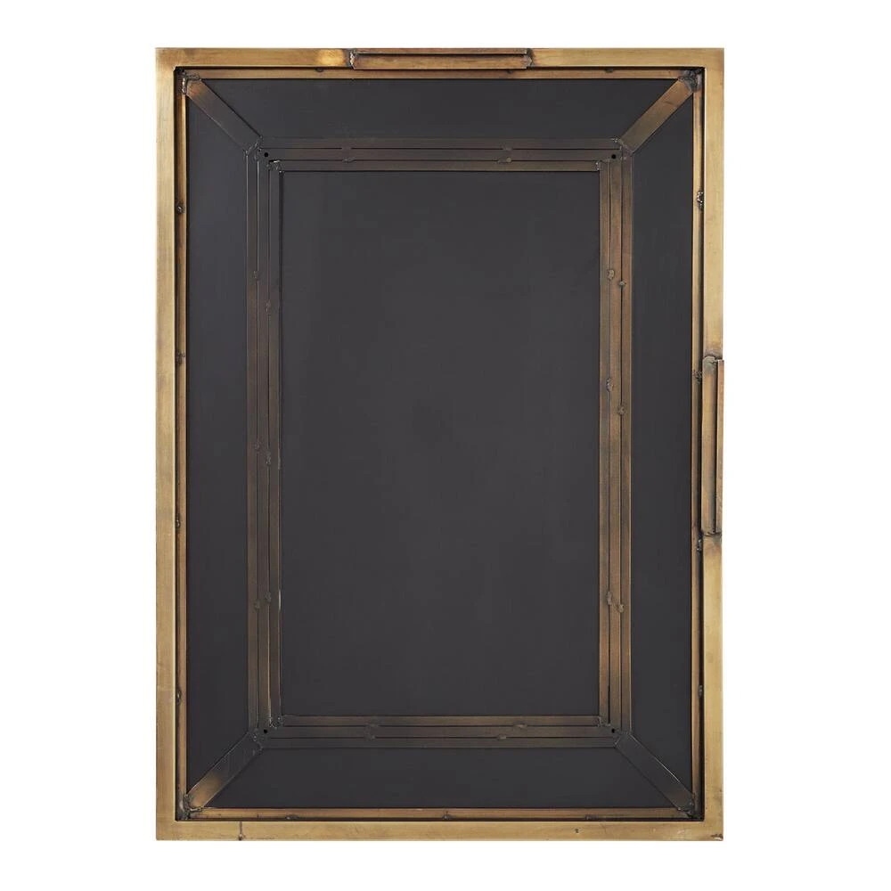 Signature Hardware Joanei 27-7/8 x 38-7/8 x 1-3/8 in. Rectangular Decorative Vanity Mirror in Antique Brass 2 Signature Hardware Joanei 27-7/8 x 38-7/8 x 1-3/8 in. Rectangular Decorative Vanity Mirror in Antique Brass - Image 2