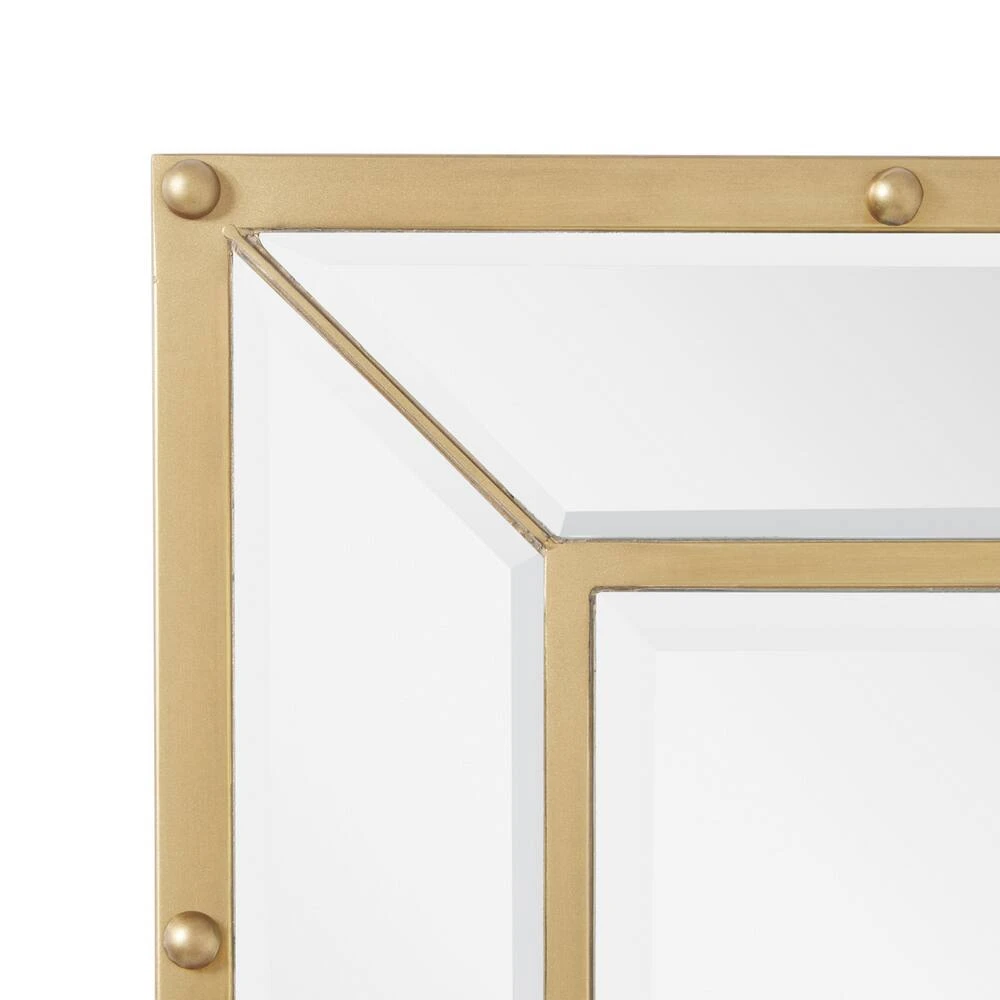 Signature Hardware Joanei 27-7/8 x 38-7/8 x 1-3/8 in. Rectangular Decorative Vanity Mirror in Antique Brass 4 Signature Hardware Joanei 27-7/8 x 38-7/8 x 1-3/8 in. Rectangular Decorative Vanity Mirror in Antique Brass - Image 4
