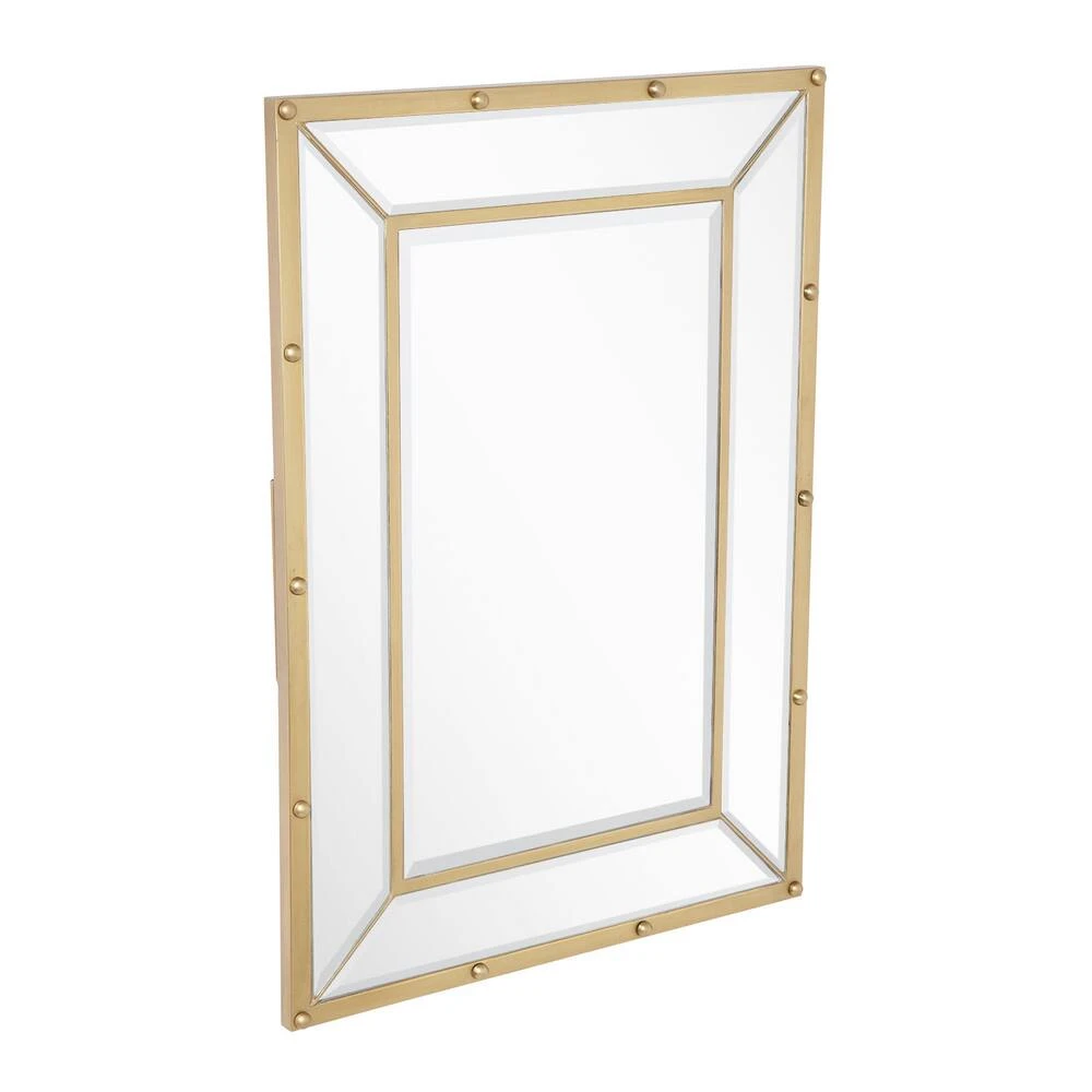 Signature Hardware Joanei 27-7/8 x 38-7/8 x 1-3/8 in. Rectangular Decorative Vanity Mirror in Antique Brass 5 Signature Hardware Joanei 27-7/8 x 38-7/8 x 1-3/8 in. Rectangular Decorative Vanity Mirror in Antique Brass - Image 5