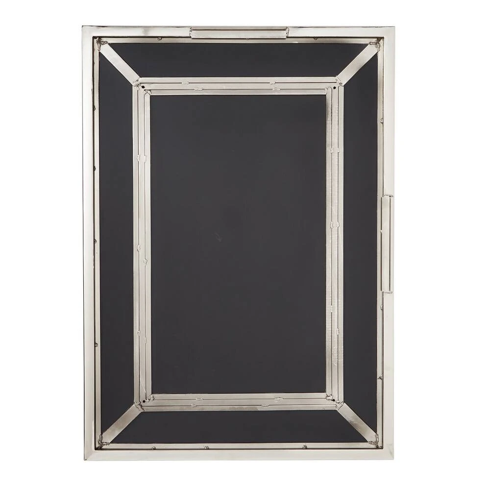 Signature Hardware Joanei 27-7/8 x 38-7/8 x 1-3/8 in. Rectangular Decorative Vanity Mirror in Nickel 2 Signature Hardware Joanei 27-7/8 x 38-7/8 x 1-3/8 in. Rectangular Decorative Vanity Mirror in Nickel - Image 2
