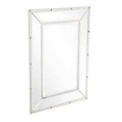 Signature Hardware Joanei 27-7/8 x 38-7/8 x 1-3/8 in. Rectangular Decorative Vanity Mirror in Nickel 7 Signature Hardware Joanei 27-7/8 x 38-7/8 x 1-3/8 in. Rectangular Decorative Vanity Mirror in Nickel -Lotus & Windoware, Inc. Shop Query 1040