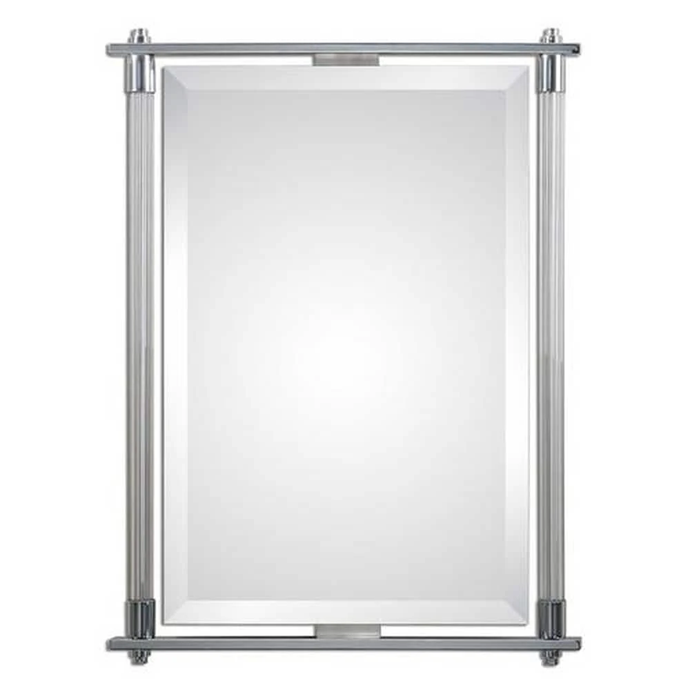 Uttermost Company Adara 35-1/2 in. Rectangle Beveled Mirror in Polished Chrome 1 Uttermost Company Adara 35-1/2 in. Rectangle Beveled Mirror in Polished Chrome