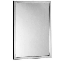 Bobrick 60 x 24 in. Stainless Steel Channel Frame Mirror