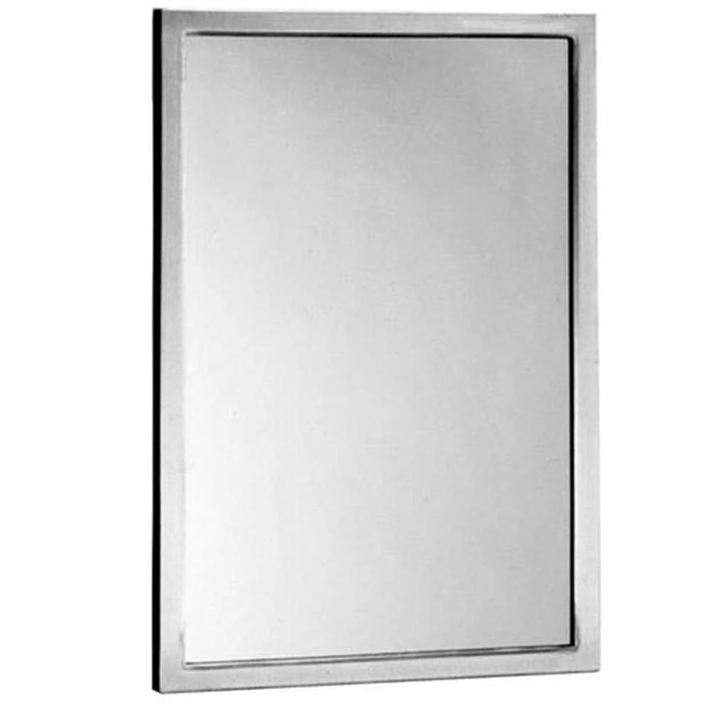 Bobrick 60 x 24 in. Stainless Steel Channel Frame Mirror 1 Bobrick 60 x 24 in. Stainless Steel Channel Frame Mirror