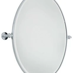 Minka Lavery 32 x 25-1/2 in. Oval Pivoting Mirror in Polished Chrome