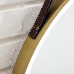 James Martin Vanities 27-5/8 in. Round LED Mirror in Brushed Gold -Lotus & Windoware, Inc. Shop Query 1059