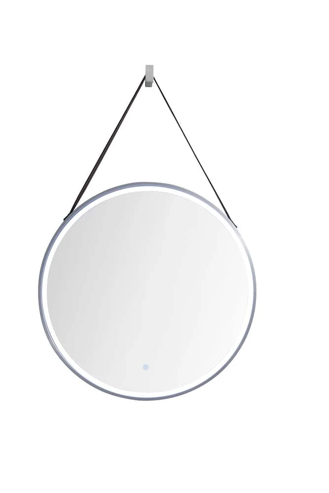 James Martin Vanities 27-5/8 in. Round LED Mirror in Brushed Nickel 1 James Martin Vanities 27-5/8 in. Round LED Mirror in Brushed Nickel