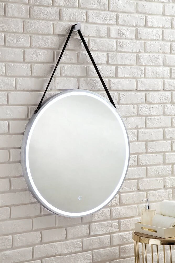 James Martin Vanities 27-5/8 in. Round LED Mirror in Brushed Nickel 5 James Martin Vanities 27-5/8 in. Round LED Mirror in Brushed Nickel - Image 5