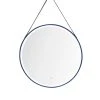 James Martin Vanities 27-5/8 in. Round LED Mirror in Matte Black