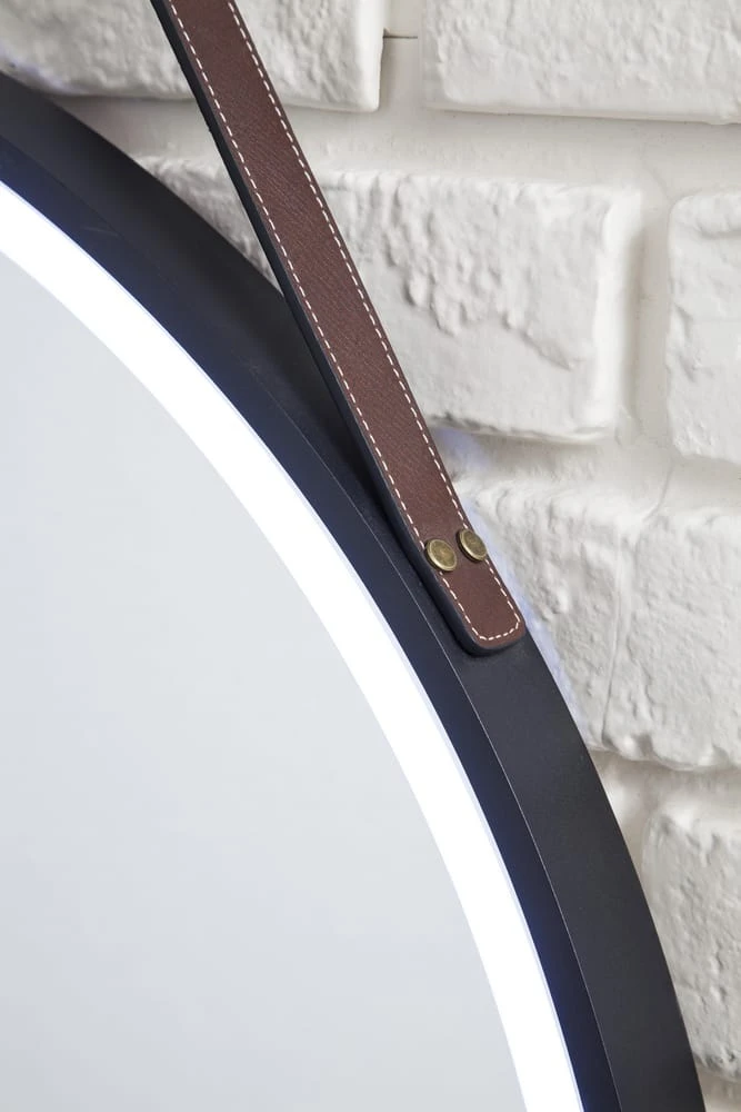 James Martin Vanities 27-5/8 in. Round LED Mirror in Matte Black 3 James Martin Vanities 27-5/8 in. Round LED Mirror in Matte Black - Image 3