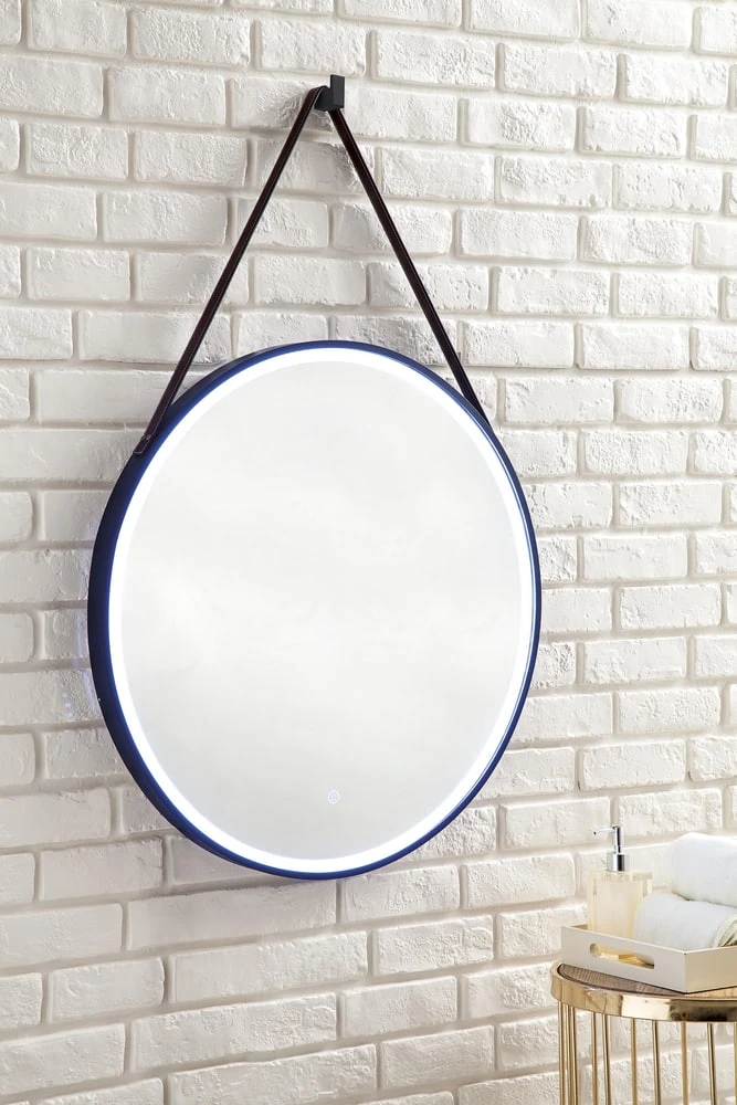 James Martin Vanities 27-5/8 in. Round LED Mirror in Matte Black 4 James Martin Vanities 27-5/8 in. Round LED Mirror in Matte Black - Image 4