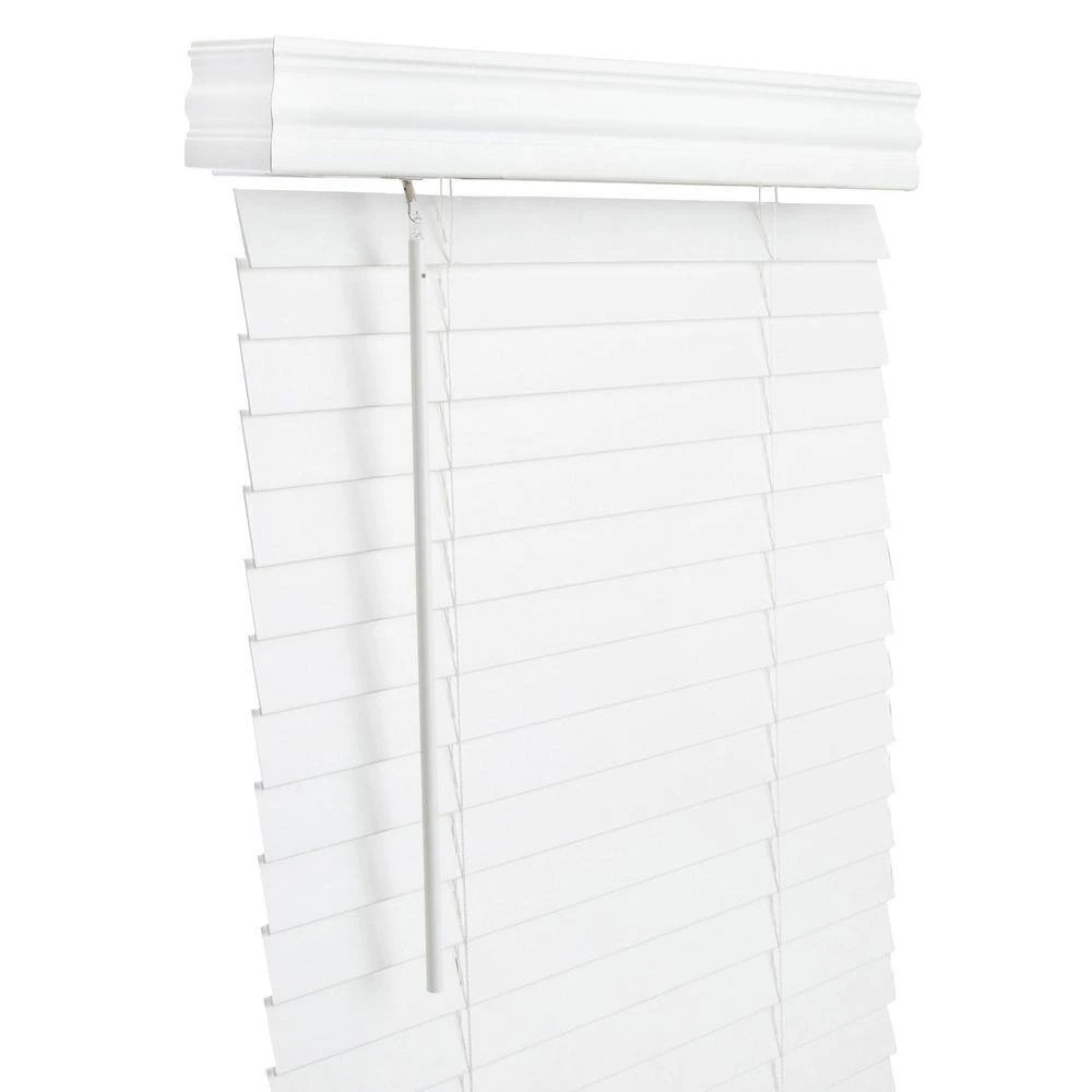 Lotus & Windoware, Inc. 24 x 42 in. Faux Wood Cordless Blind in White 1 Lotus & Windoware, Inc. 24 x 42 in. Faux Wood Cordless Blind in White