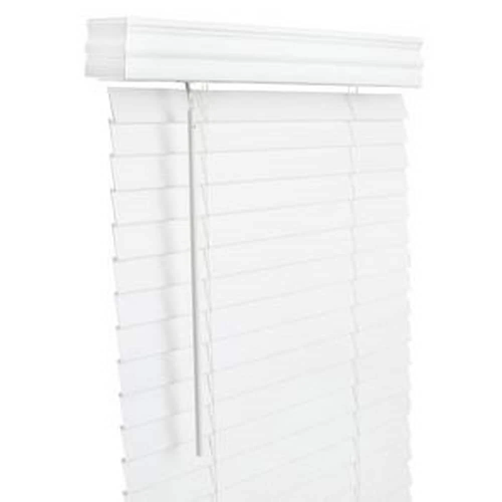 Lotus & Windoware, Inc. 61 x 60 x 2 in. Faux Wood Cordless Blind in White 1 Lotus & Windoware, Inc. 61 x 60 x 2 in. Faux Wood Cordless Blind in White