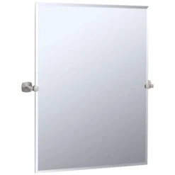 Gatco Rectangle Mirror in Satin Nickel