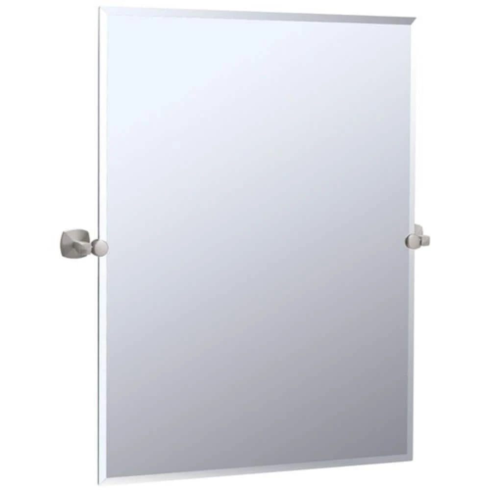 Gatco Rectangle Mirror in Satin Nickel 1 Gatco Rectangle Mirror in Satin Nickel