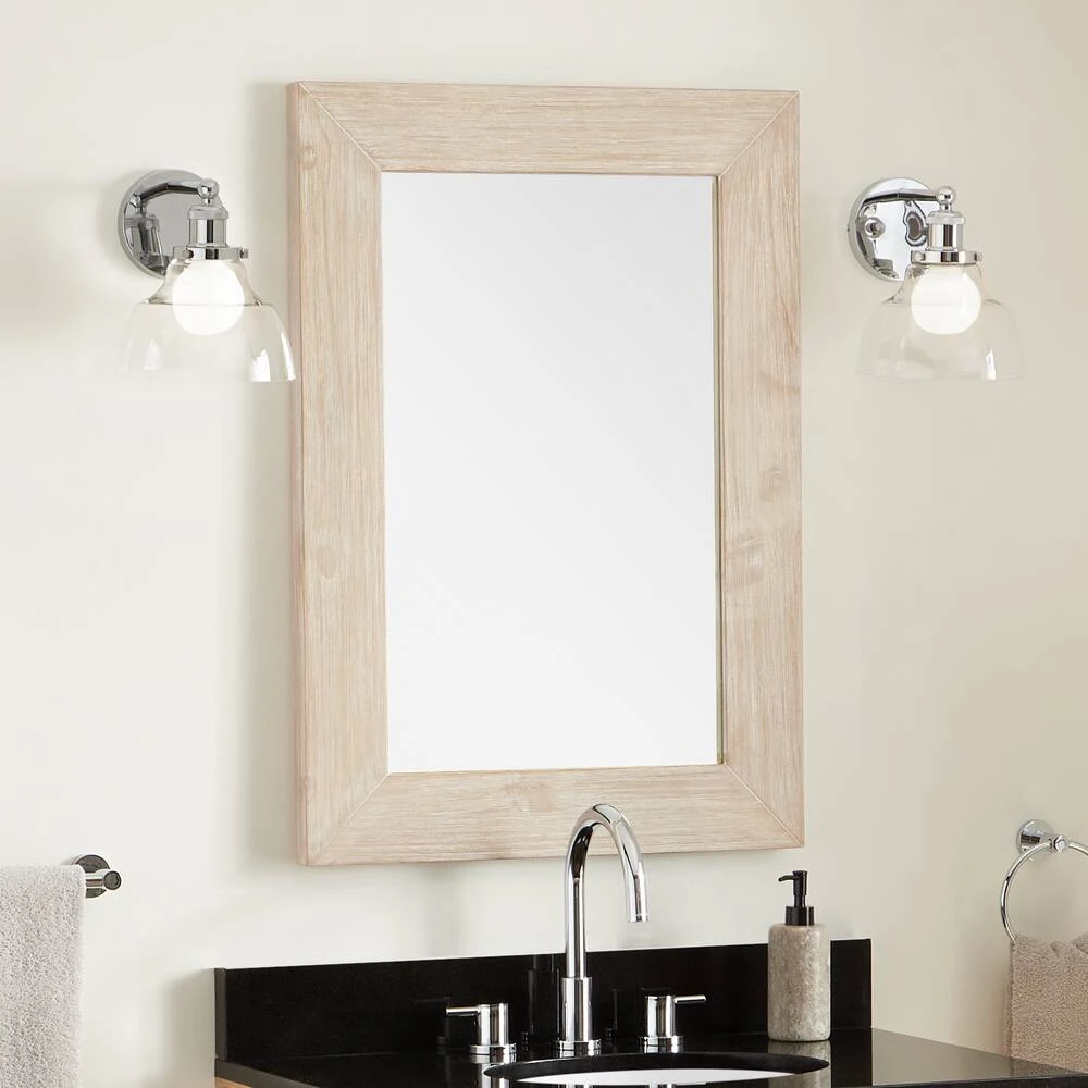 Signature Hardware Maysville 24 in. Rectangular Vanity Mirror in White Wash 1 Signature Hardware Maysville 24 in. Rectangular Vanity Mirror in White Wash