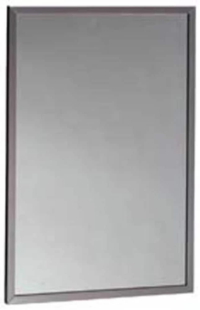 Bobrick 24 x 18 in. Stainless Steel Channel Frame Glass Mirror 1 Bobrick 24 x 18 in. Stainless Steel Channel Frame Glass Mirror