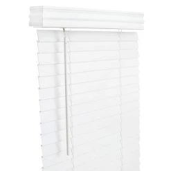 Lotus & Windoware, Inc. 70-1/2 x 48 x 2 in. Faux Wood Cordless Blind in White