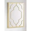 Signature Hardware Lapilli 30 in. Iron Vanity Mirror in Gold Leaf