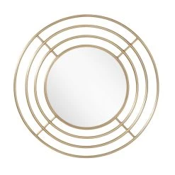 Signature Hardware Reka 30-3/4 x 7/8 in. Round Decorative Vanity Mirror in Antique Brass -Lotus & Windoware, Inc. Shop Query 1185