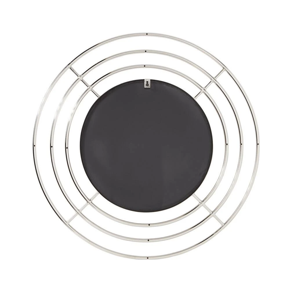 Signature Hardware Reka 30-3/4 x 7/8 in. Round Decorative Vanity Mirror in Nickel 2 Signature Hardware Reka 30-3/4 x 7/8 in. Round Decorative Vanity Mirror in Nickel - Image 2