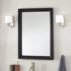 Signature Hardware Talyn 24 in. Rectangular Vanity Mirror in Black