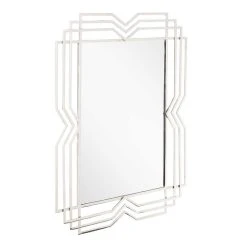 Signature Hardware Solandra 29-3/4 x 39-5/8 x 1 in. Rectangular Decorative Vanity Mirror in Black Powder Coat -Lotus & Windoware, Inc. Shop Query 1227