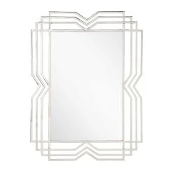 Signature Hardware Solandra 29-3/4 x 39-5/8 x 1 in. Rectangular Decorative Vanity Mirror in Black Powder Coat -Lotus & Windoware, Inc. Shop Query 1228