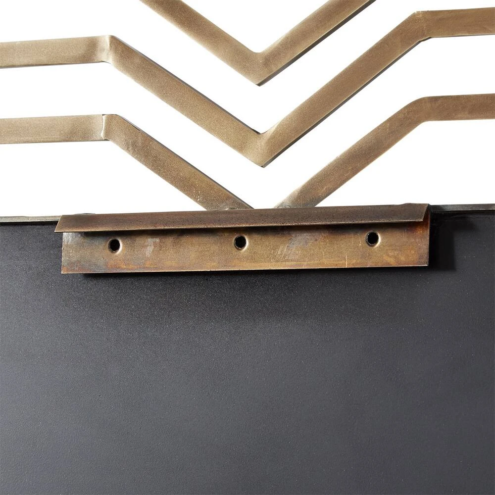 Signature Hardware Solandra 29-3/4 x 39-5/8 x 1 in. Rectangular Decorative Vanity Mirror in Antique Brass 3 Signature Hardware Solandra 29-3/4 x 39-5/8 x 1 in. Rectangular Decorative Vanity Mirror in Antique Brass - Image 3