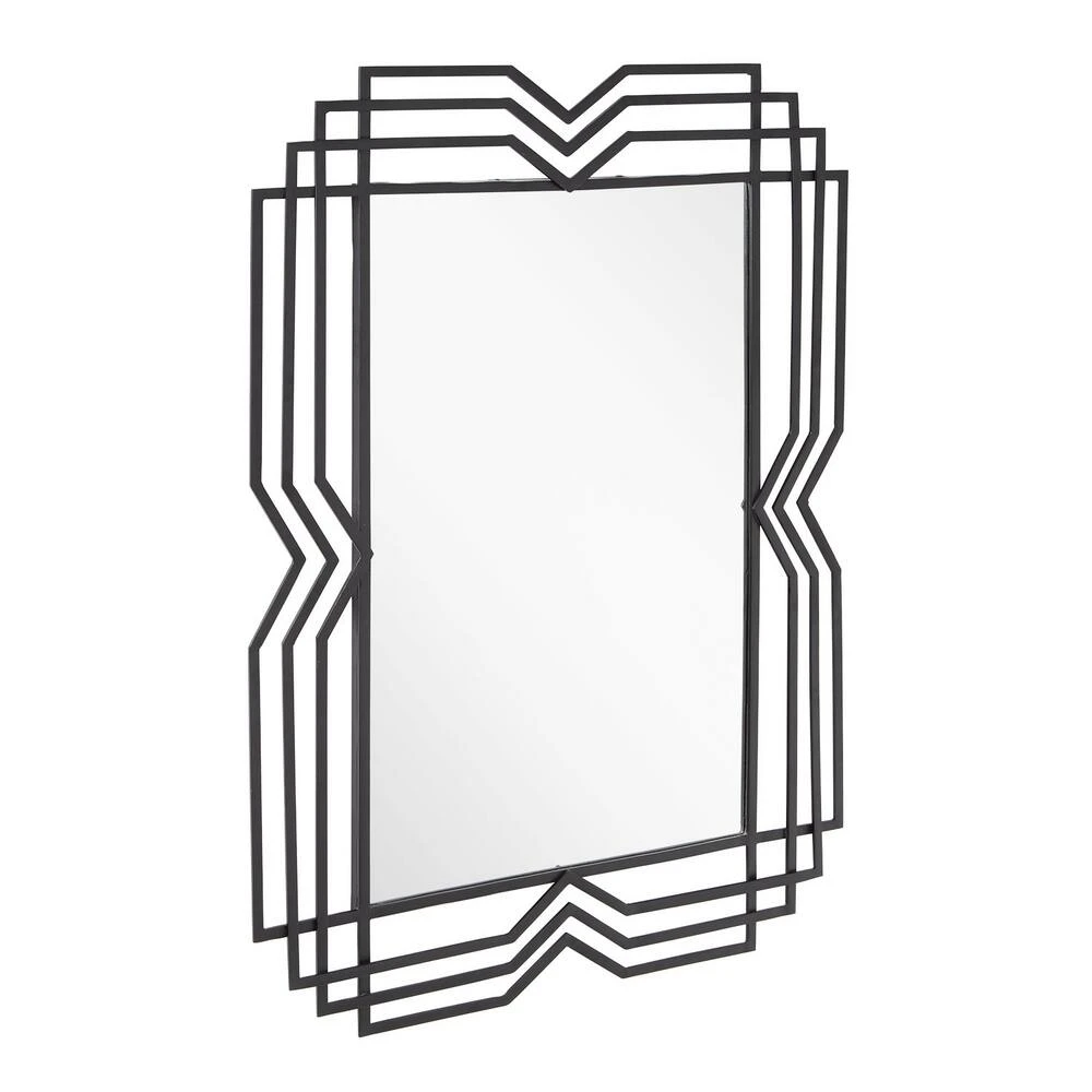 Signature Hardware Solandra 29-3/4 x 39-5/8 x 1 in. Rectangular Decorative Vanity Mirror in Antique Brass 5 Signature Hardware Solandra 29-3/4 x 39-5/8 x 1 in. Rectangular Decorative Vanity Mirror in Antique Brass - Image 5
