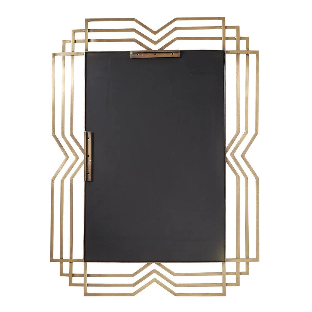 Signature Hardware Solandra 29-3/4 x 39-5/8 x 1 in. Rectangular Decorative Vanity Mirror in Nickel 2 Signature Hardware Solandra 29-3/4 x 39-5/8 x 1 in. Rectangular Decorative Vanity Mirror in Nickel - Image 2