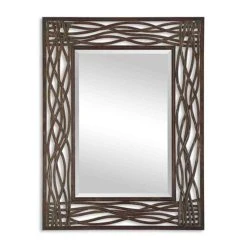 Uttermost Company Dorigrass 42 x 32 in. Forged Metal Mirror in Brown