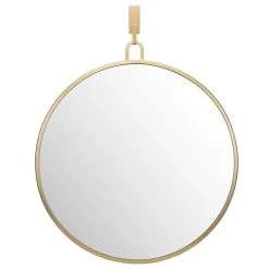 Varaluz Round Stopwatch Mirror in Gold