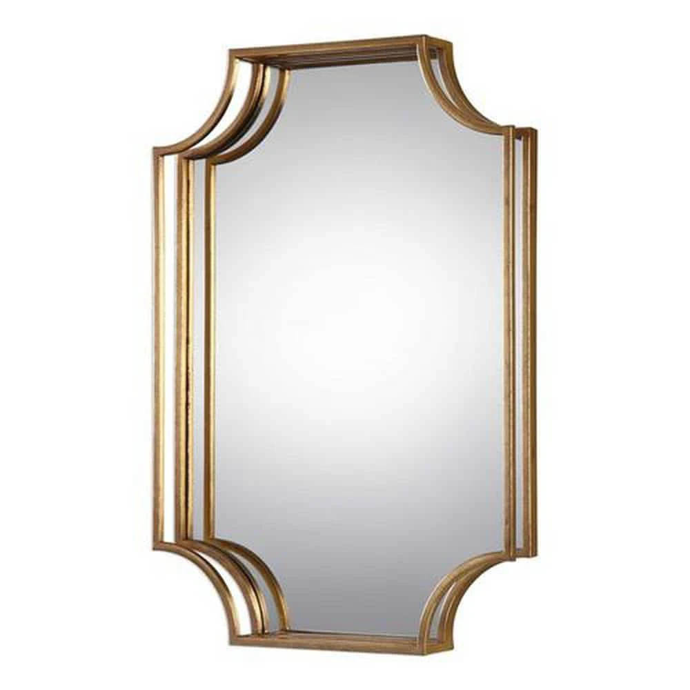 Uttermost Company Lindee 20 x 30 in. Rectangular Framed Mirror in Antique Gold Leaf 1 Uttermost Company Lindee 20 x 30 in. Rectangular Framed Mirror in Antique Gold Leaf