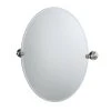 Gatco Tiara 26-1/2 in. Oval Mirror in Satin Nickel