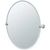 Gatco Tiara 28 in. Large Framed Oval Mirror in Polished Chrome