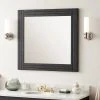 Signature Hardware Ansel 36 in. Rectangular Vanity Mirror in Rustic Black