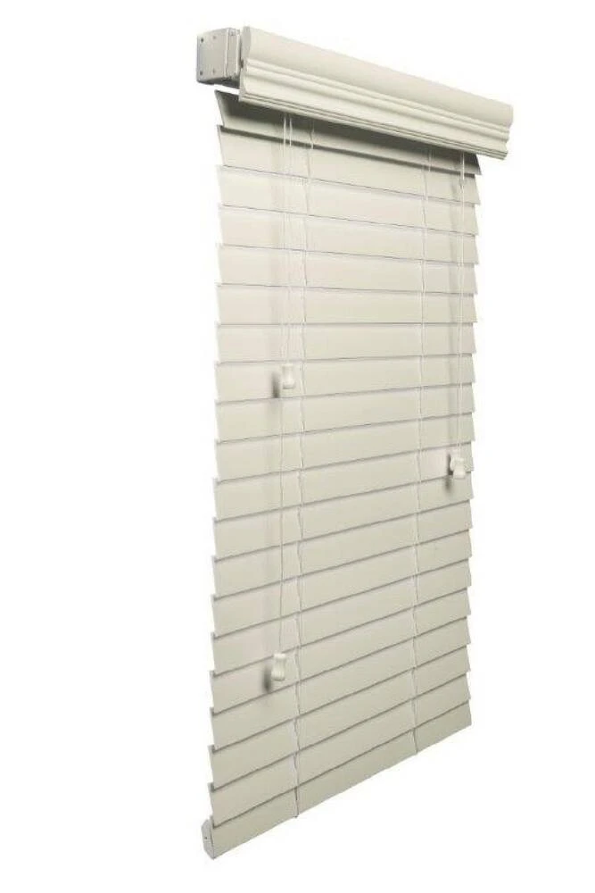 Lotus & Windoware, Inc. 26 x 72 in. 2 in. Faux Wood Blind in Alabaster 1 Lotus & Windoware, Inc. 26 x 72 in. 2 in. Faux Wood Blind in Alabaster