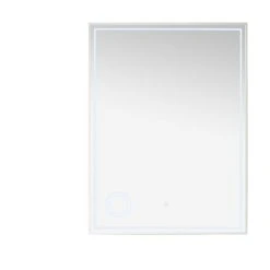 James Martin Vanities 29-1/2 in. Rectangular LED Mirror in Glossy White