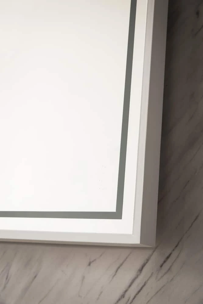 James Martin Vanities 29-1/2 in. Rectangular LED Mirror in Glossy White 2 James Martin Vanities 29-1/2 in. Rectangular LED Mirror in Glossy White - Image 2