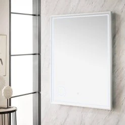 James Martin Vanities 29-1/2 in. Rectangular LED Mirror in Glossy White 9 James Martin Vanities 29-1/2 in. Rectangular LED Mirror in Glossy White -Lotus & Windoware, Inc. Shop Query 1310