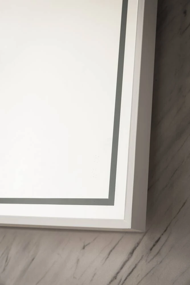 James Martin Vanities 29-1/2 in. Rectangular LED Mirror in Glossy White 5 James Martin Vanities 29-1/2 in. Rectangular LED Mirror in Glossy White - Image 5