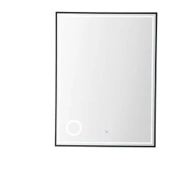 James Martin Vanities 29-1/2 in. Rectangular LED Mirror in Matte Black