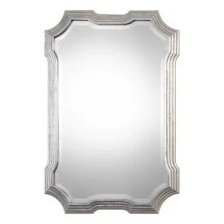 Uttermost Company Halima 40 x 27 in. Rectangular Mirror in Silver Leaf
