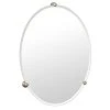 Gatco 27 x 20 in. Frameless Oval Mirror in Satin Nickel