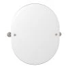 Perrin & Rowe Matheson™ 24-1/2 X 23-3/8 in. Oval Frameless Mirror in Satin Nickel