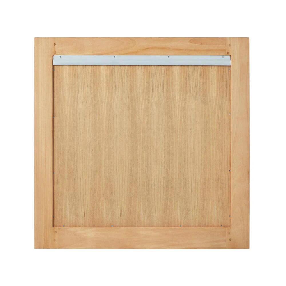 Signature Hardware Bastian 30 in. Teak Vanity Mirror in Natural Wood 2 Signature Hardware Bastian 30 in. Teak Vanity Mirror in Natural Wood - Image 2