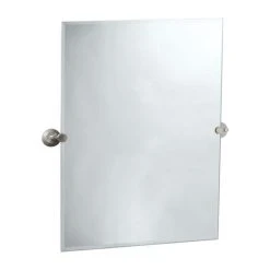 Gatco Marina 23-1/2 x 31-1/2 in. Wall Mount Rectangular Frameless Mirror in Satin Nickel
